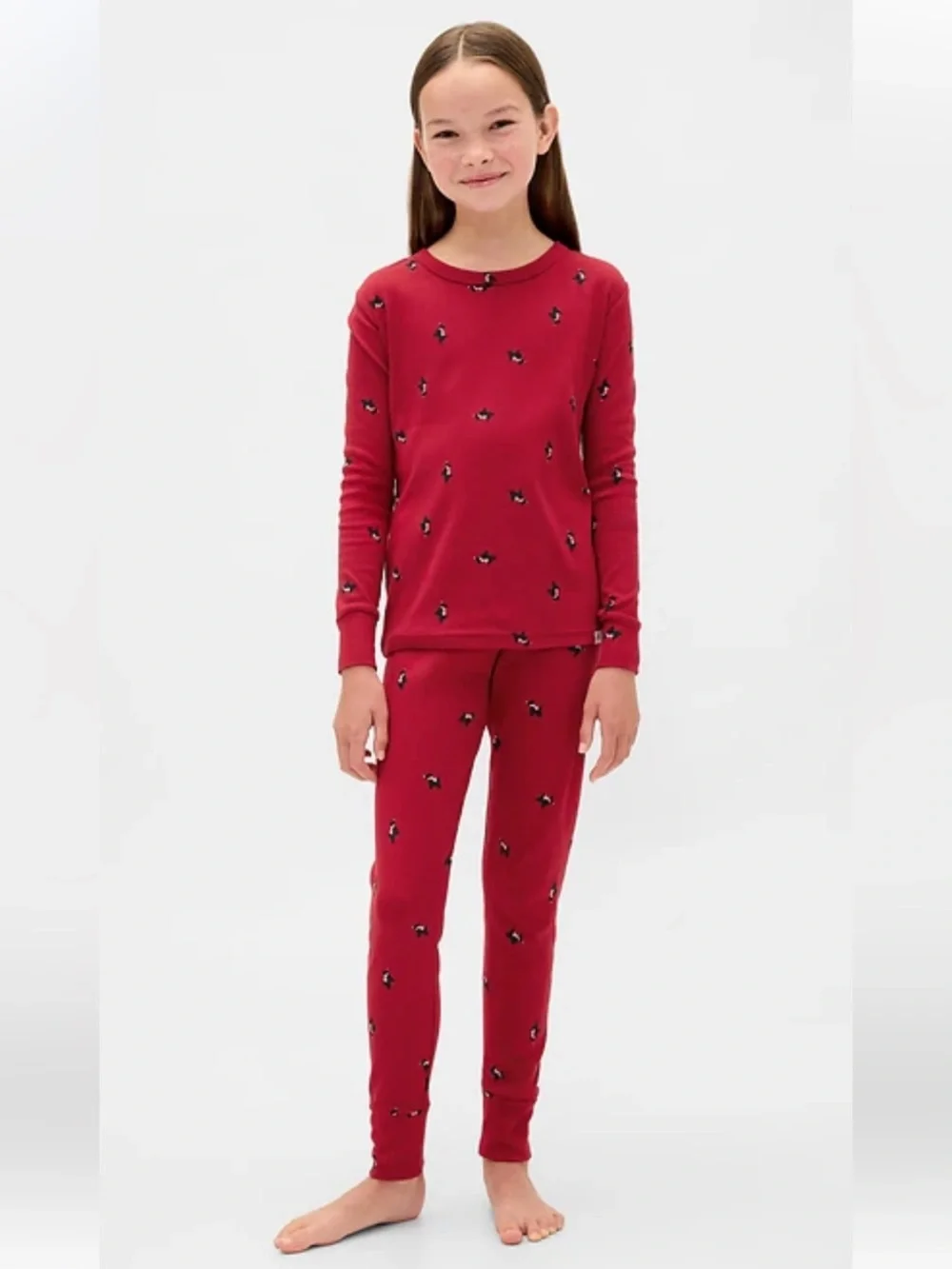 GAP Cotton Long-Sleeve Kids Pajama Set Scottish Terrier Print Size 12